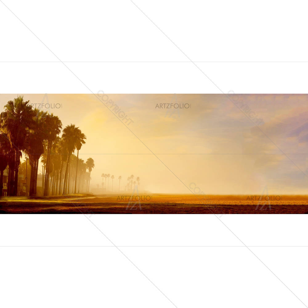 Early Morning Venice Boardwalk, Los Angeles, USA — custom-size art design 5000649