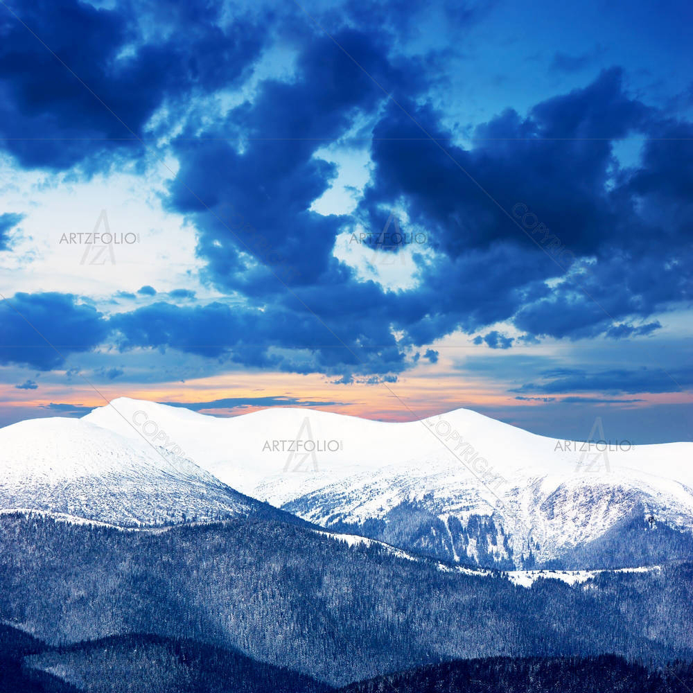 Winter Landscape, Ukraine, Carpathians D1 — Automobiles custom art by ArtzFolio