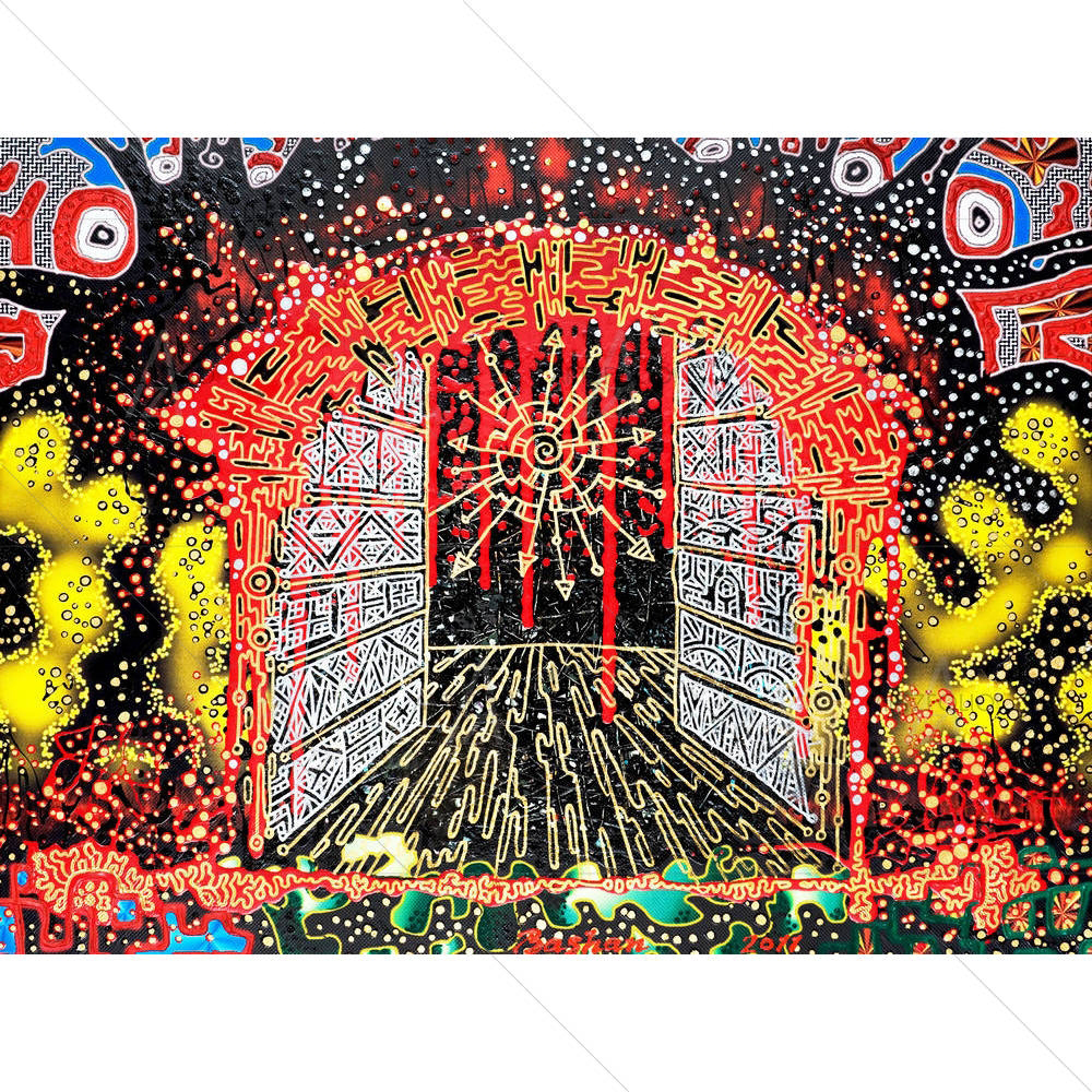 Psychedelic Colorful Artstic Art — custom-size art design 5000663