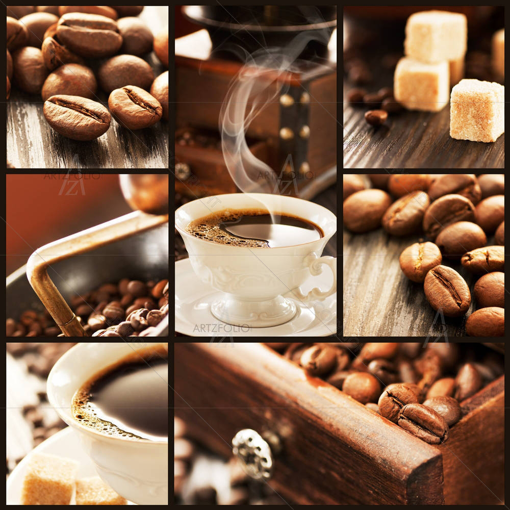 Coffee Collage D1 — Ancient custom art by ArtzFolio