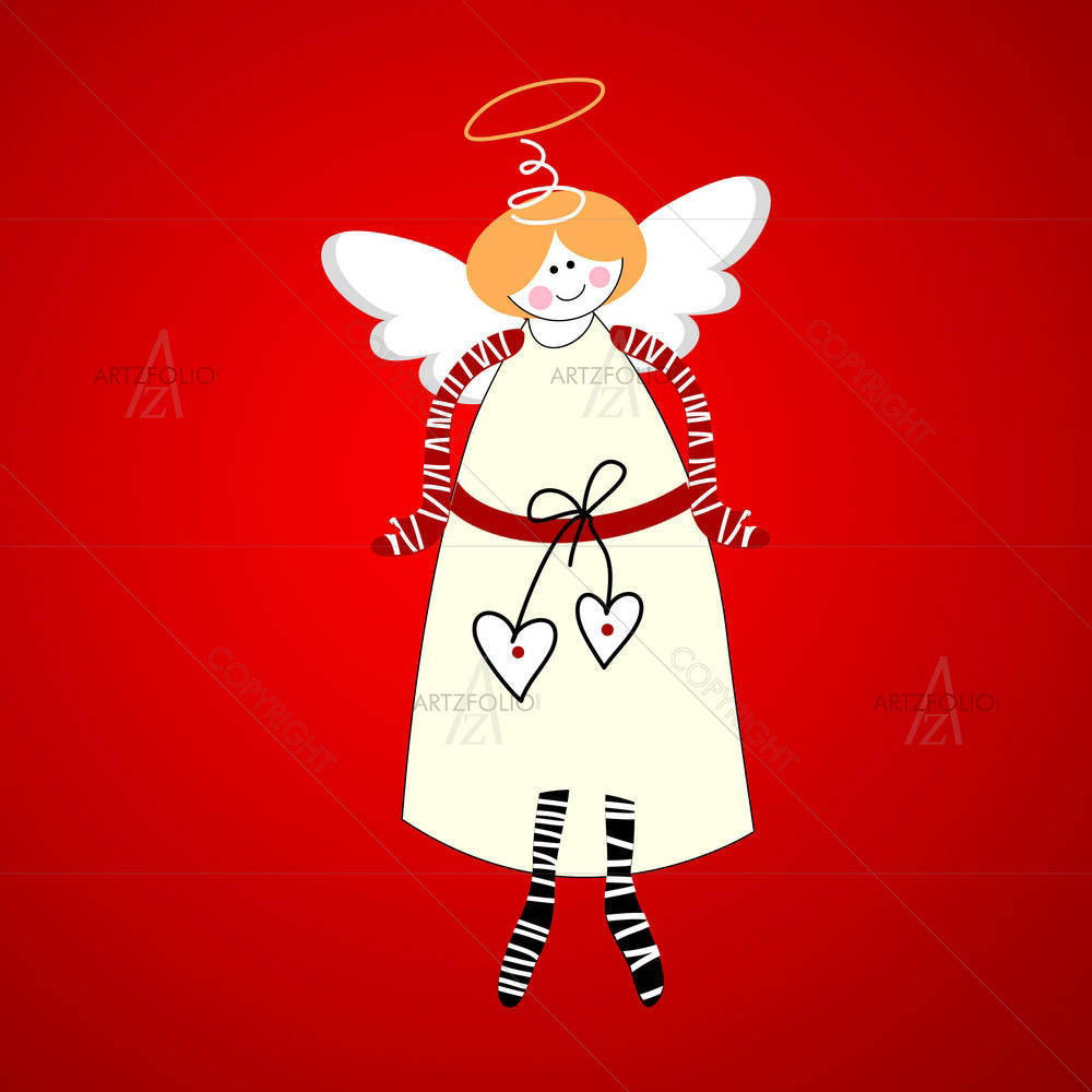 Angel Symbol Of Happiness & Love — custom-size art design 5000676