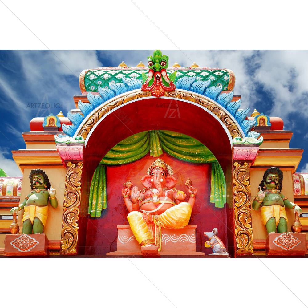 Gods Hindu Temple South India Kerala — custom-size art design 5000687
