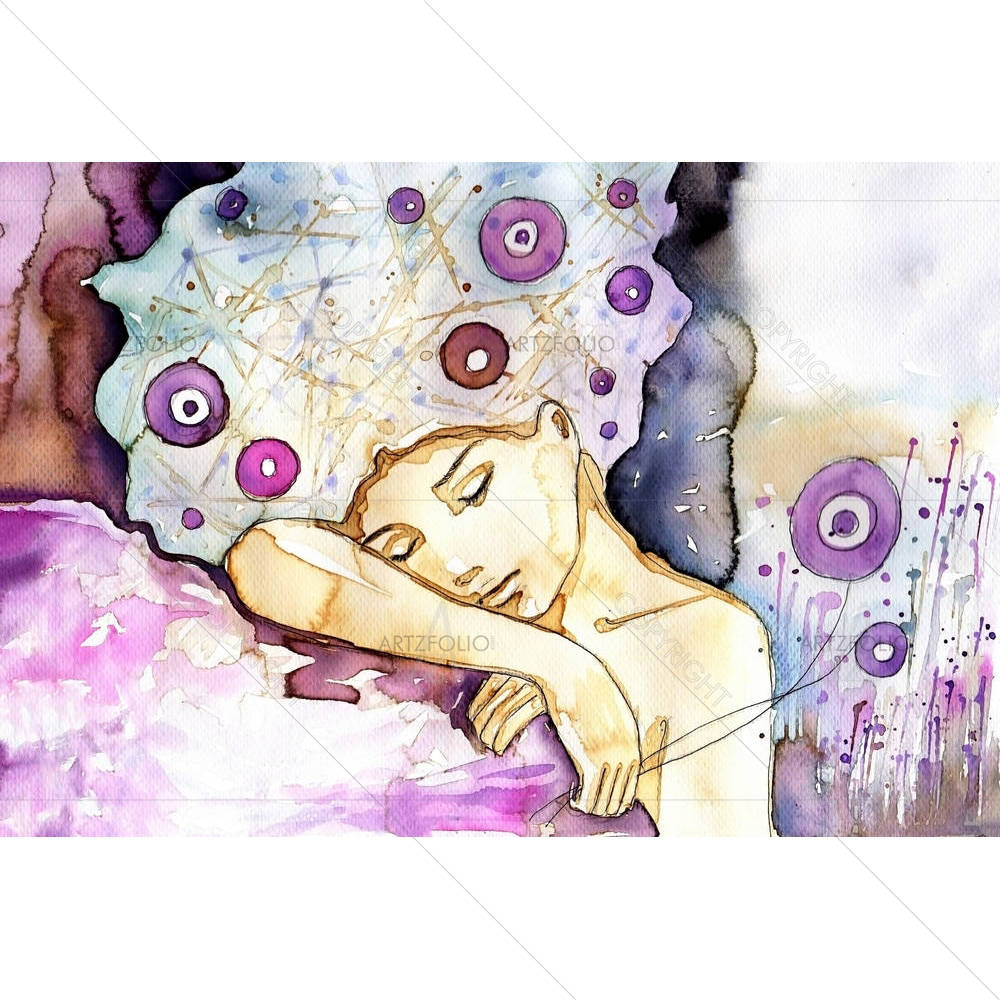 Sleeping Girl — Botanical custom art by ArtzFolio