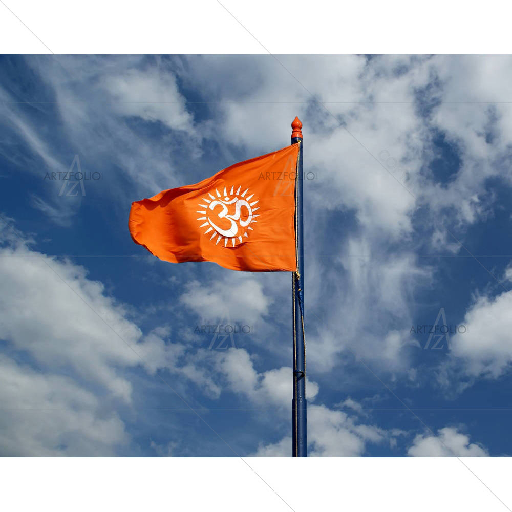 Flag With A Sign Om D1