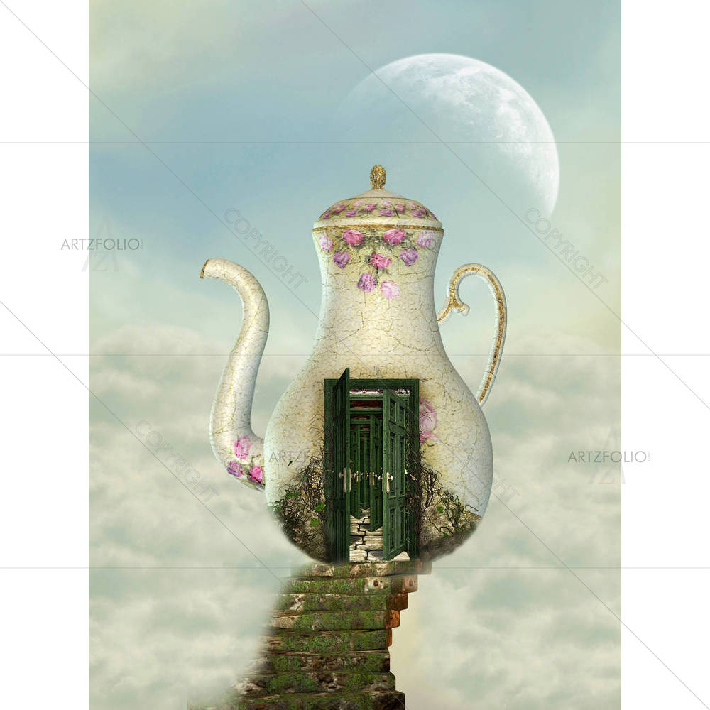 Teapot House In The Sky — Baby custom art by ArtzFolio