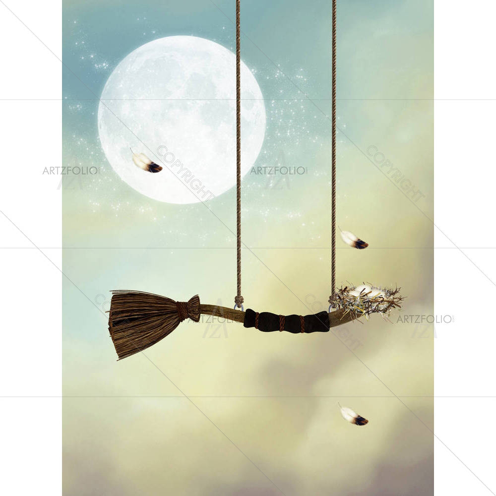 Swing In The Sky With Nest — Books custom art by ArtzFolio