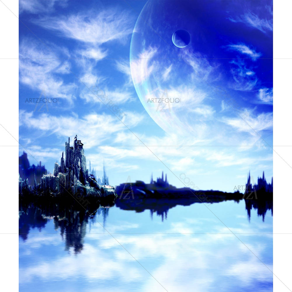 Landscape In Fantasy Planet D1 — custom-size art design 5000722