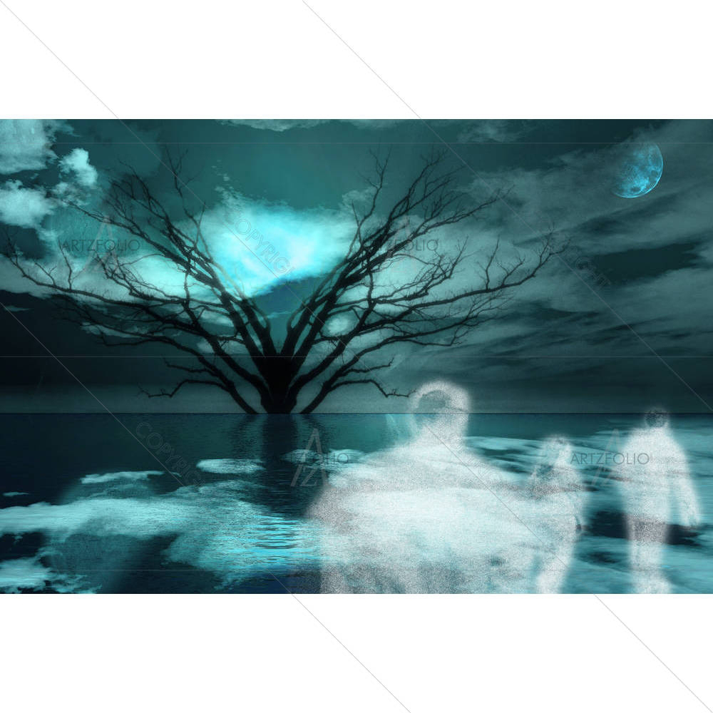 Ghostlike Figures — custom-size art design 5000775