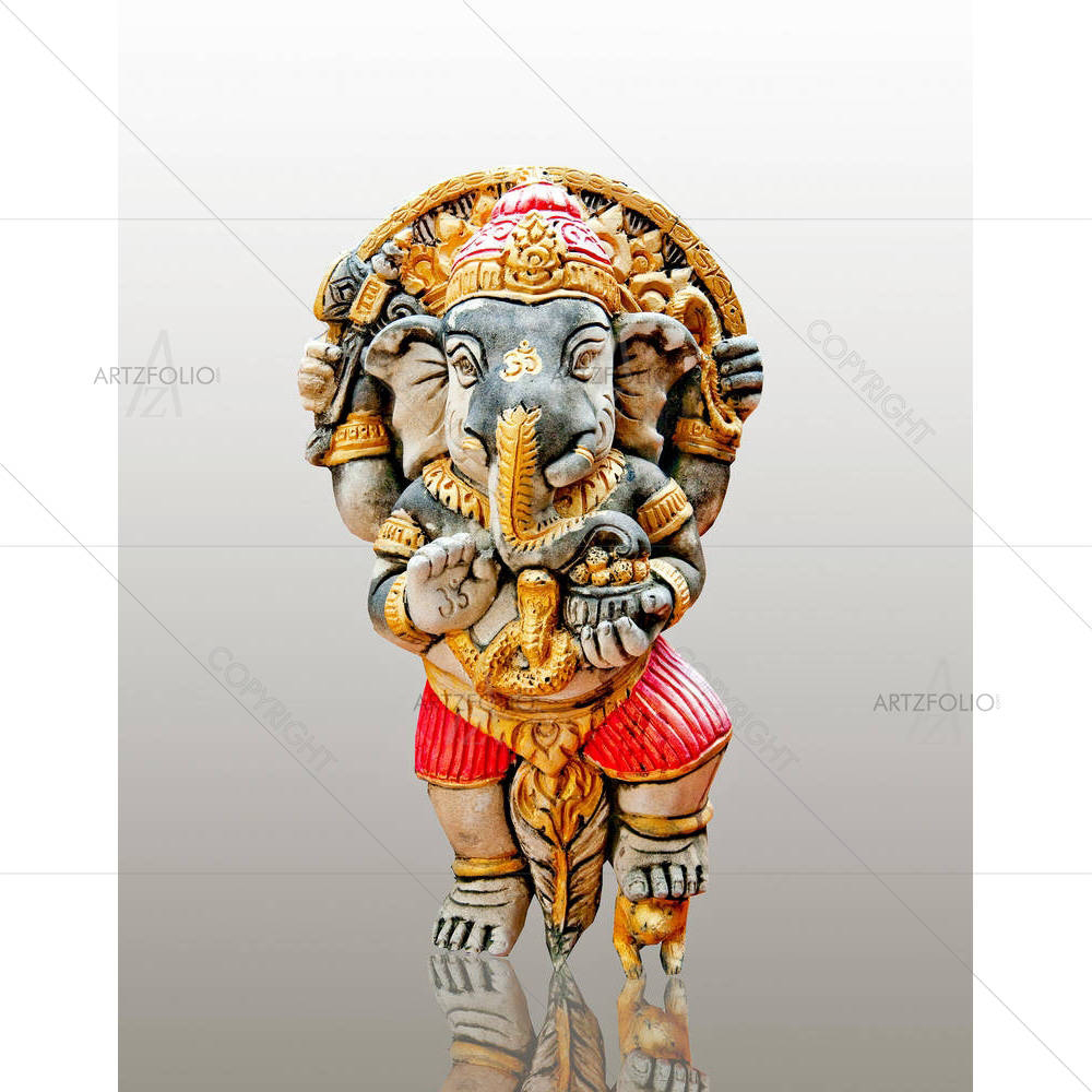 Hindu God Ganesh D1 — Devotional custom art by ArtzFolio
