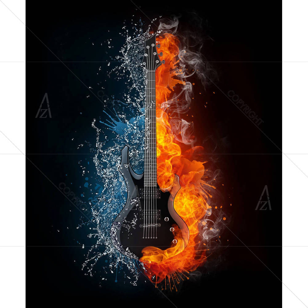 Electric Guitar D1 — Music custom art by ArtzFolio