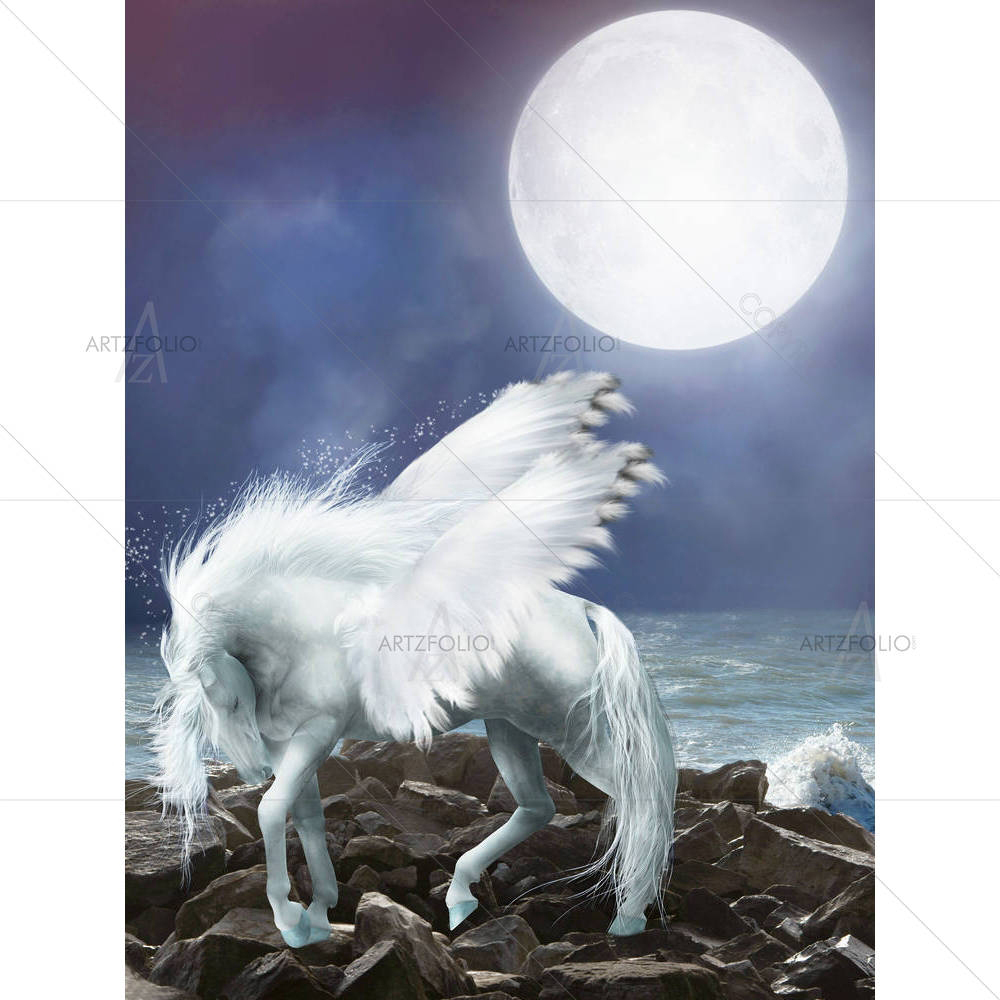 White Pegasus — custom-size art design 5000821