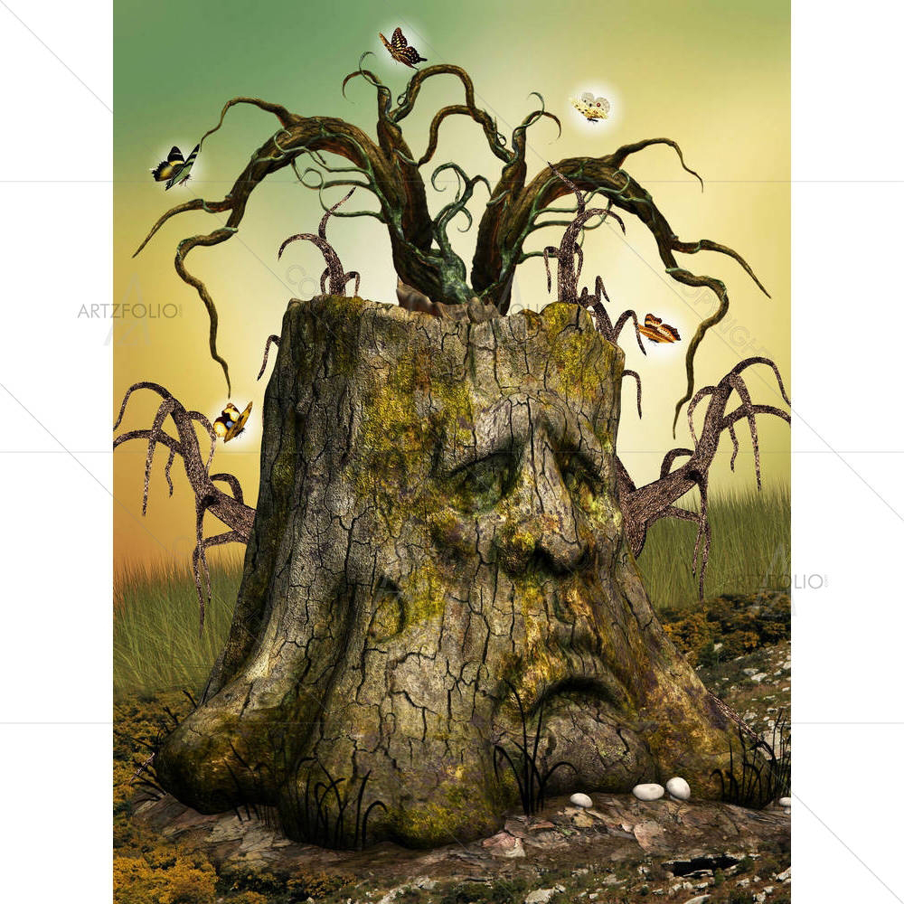 Trunk With Butterflies — custom-size art design 5000824