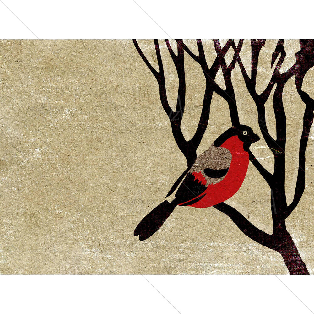 Bird On Tree — custom-size art design 5000829
