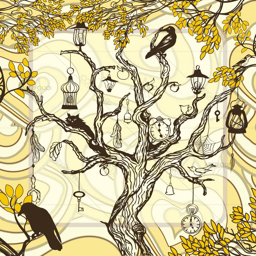 Magic Tree — Botanical custom art by ArtzFolio