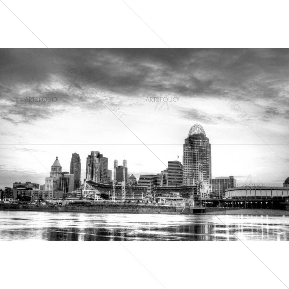 Cincinnati Ohio Skyline, Newport Kentucky, USA D2 — custom-size art design 5000837