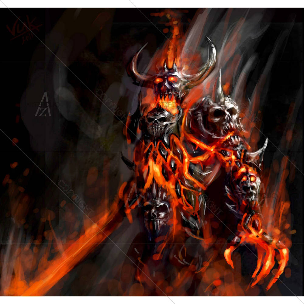 Apocalyptic Flaming Doom — custom-size art design 5000850