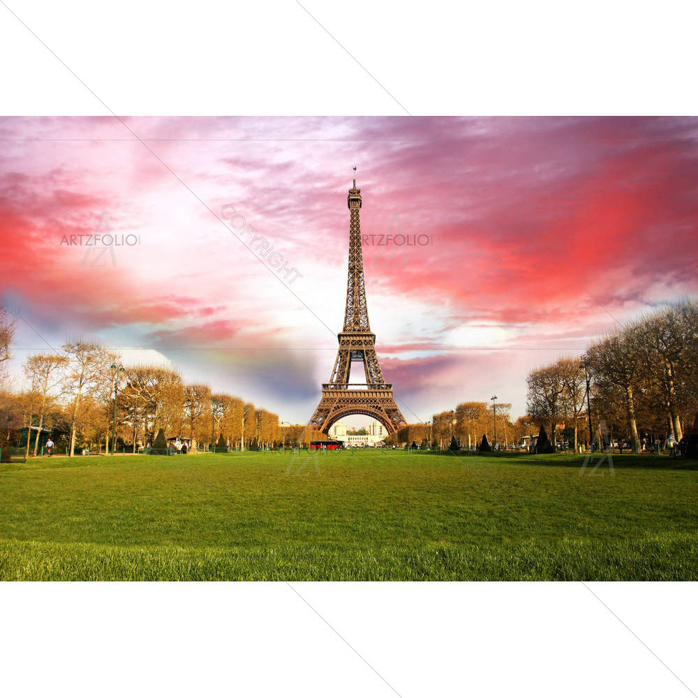 Spring in Eiffel Tower, Paris, France — Devotional custom art by ArtzFolio