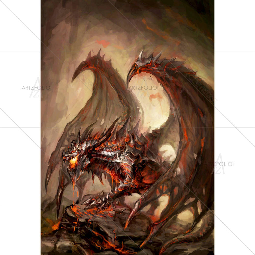 Armored Knight Dragon — custom-size art design 5000897
