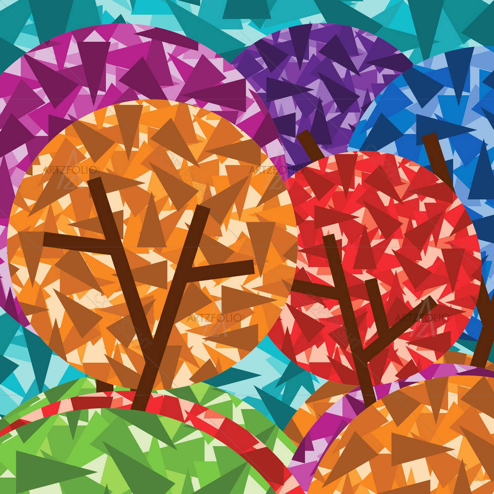 Colorful Tree — Devotional custom art by ArtzFolio