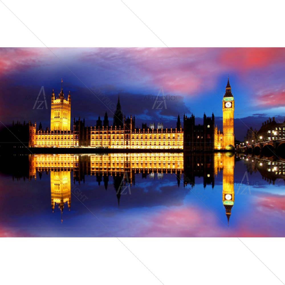 Big Ben London Uk — Ancient custom art by ArtzFolio