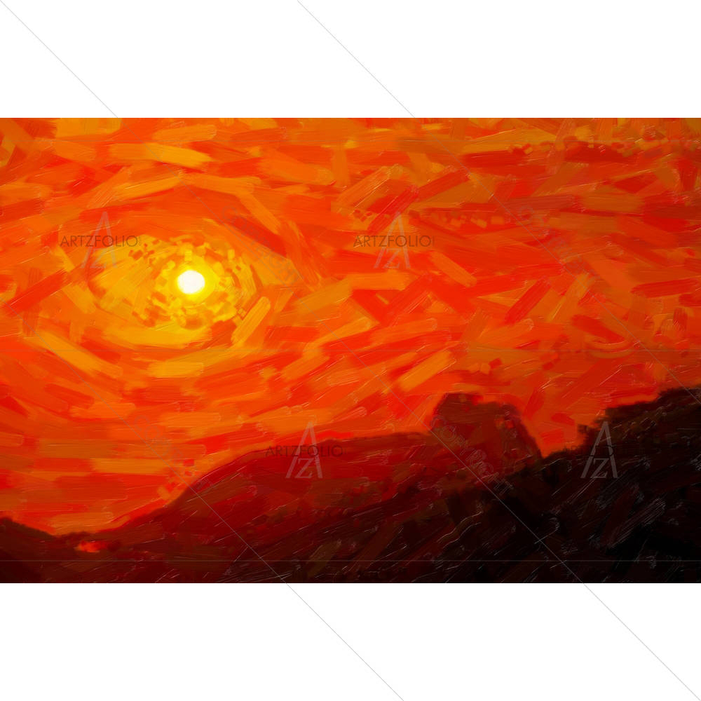 Red Sunset — custom-size art design 5000907