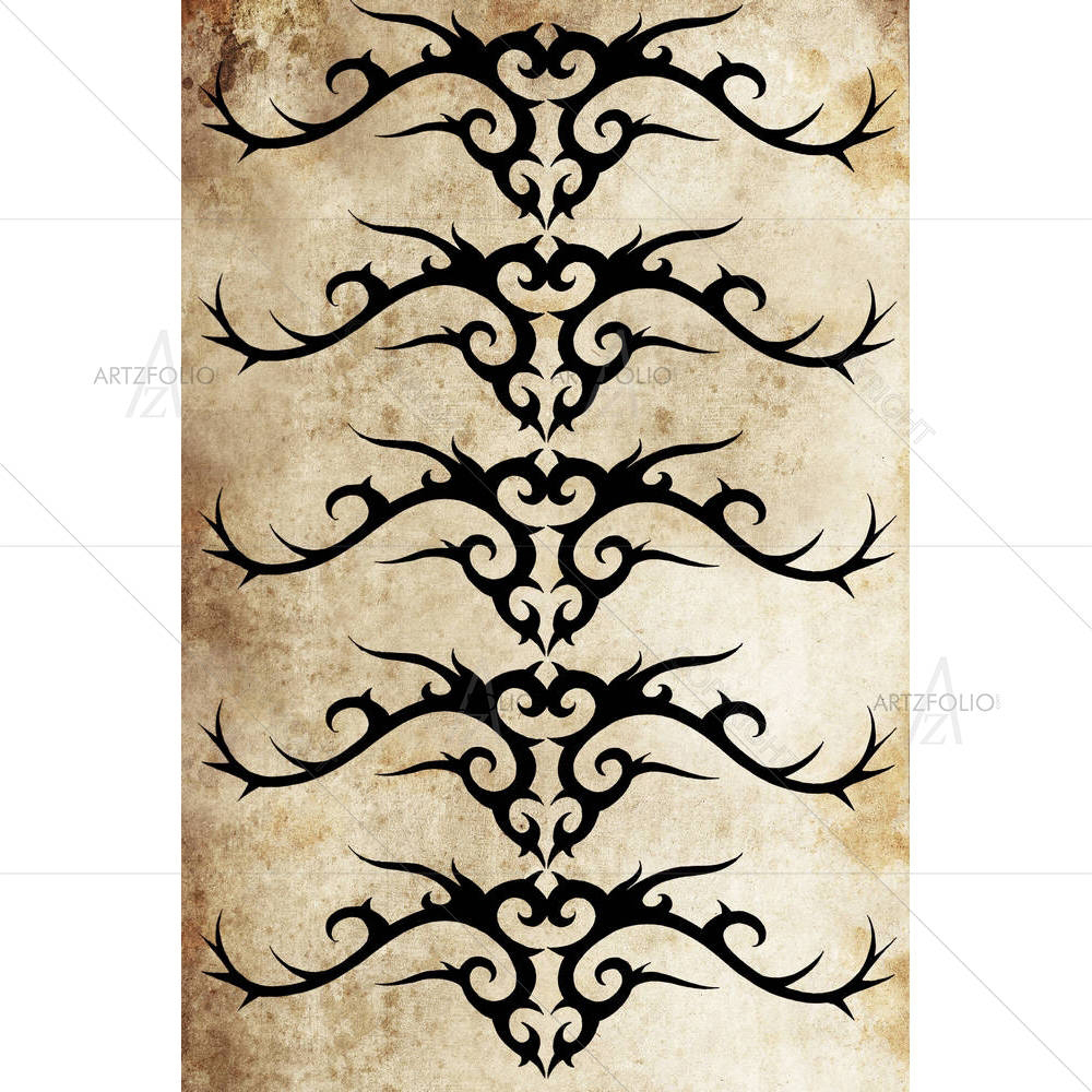 Tattoo Pattern With Tribal Designs — custom-size art design 5000913