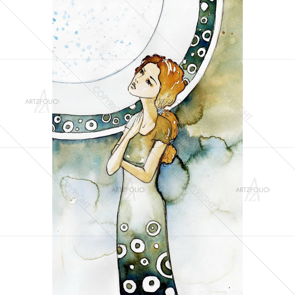 Girl Portrait D3 — Abstract custom art by ArtzFolio