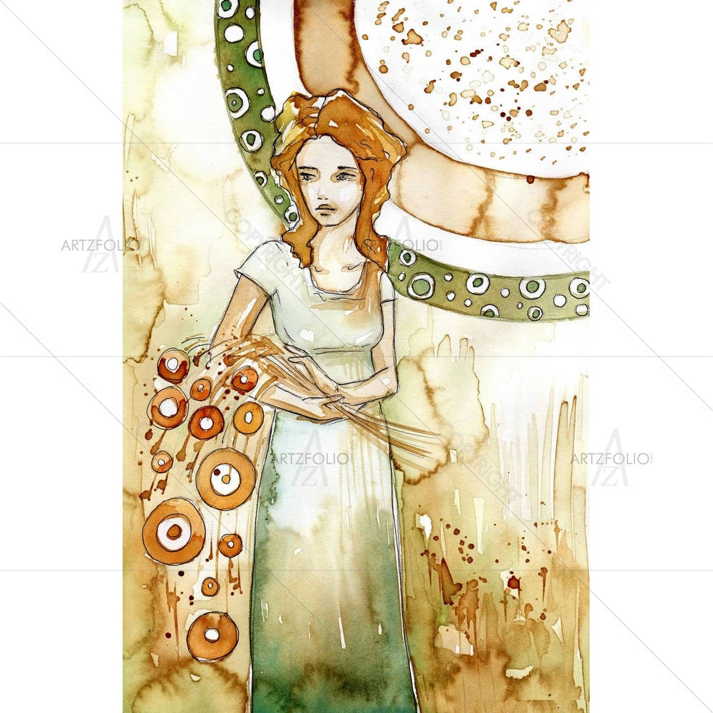 Girl Portrait D4 — Abstract custom art by ArtzFolio