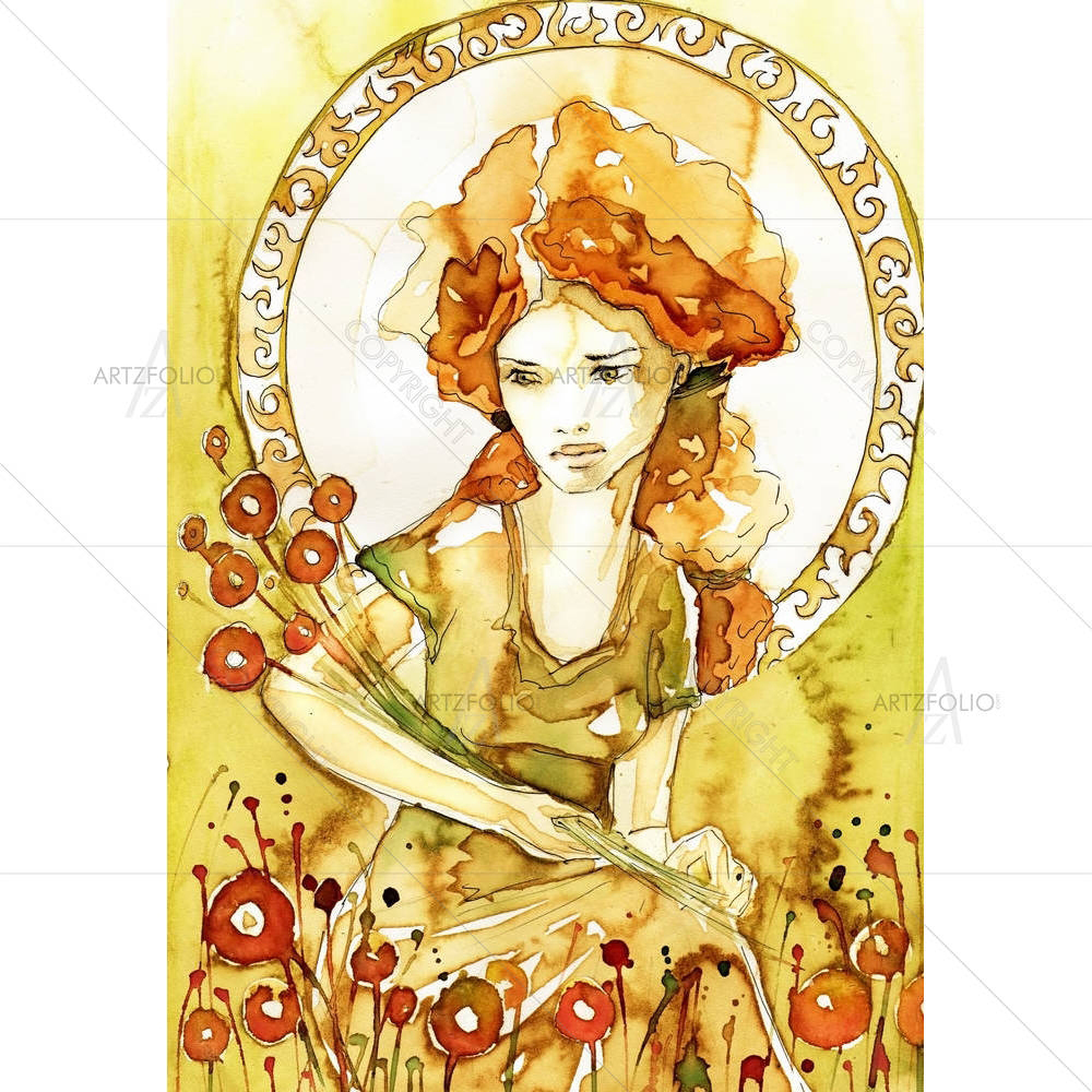 Girl Portrait D5 — custom-size art design 5000917