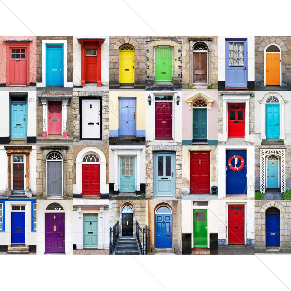Colourful Doors D1 — custom-size art design 5000929