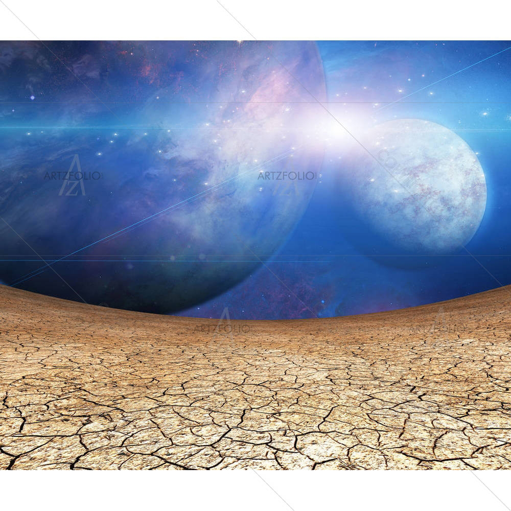 Planets & Cracked Earth D1 — Devotional custom art by ArtzFolio