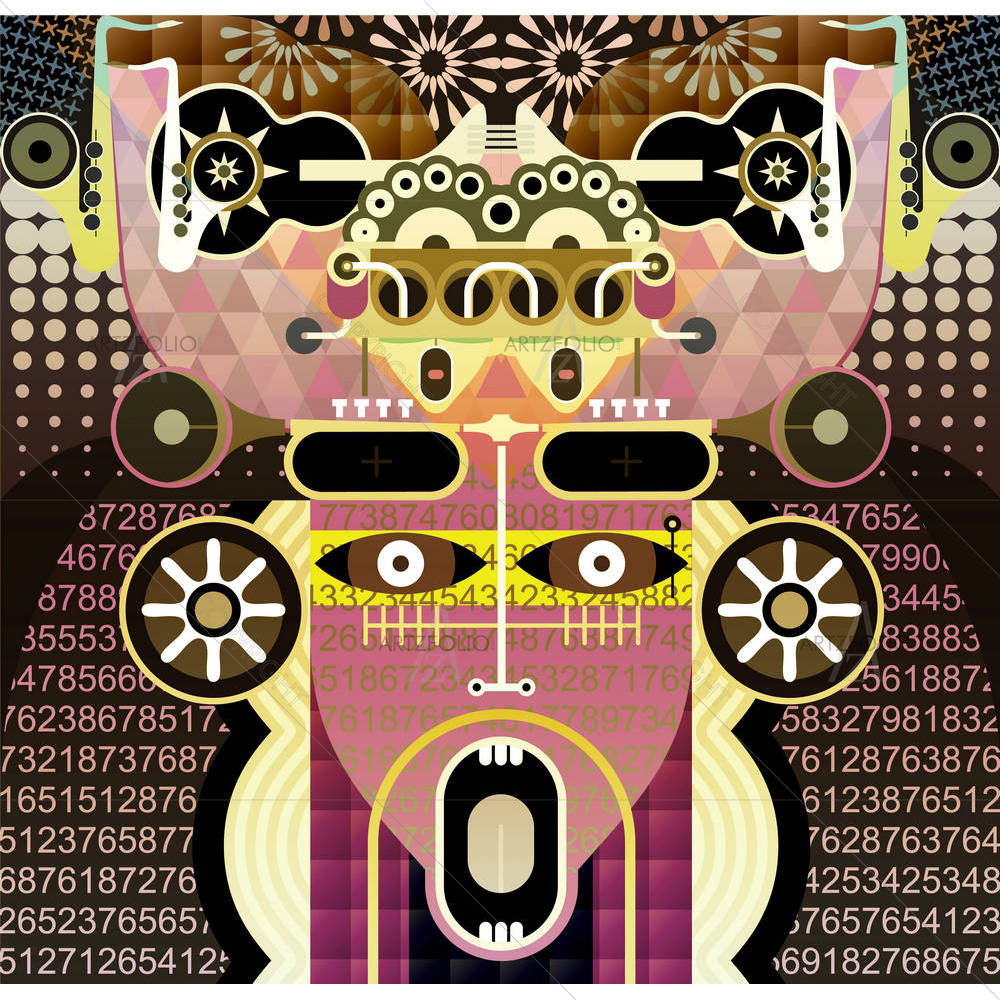 Modern Graphic Artwork — custom-size art design 5000953