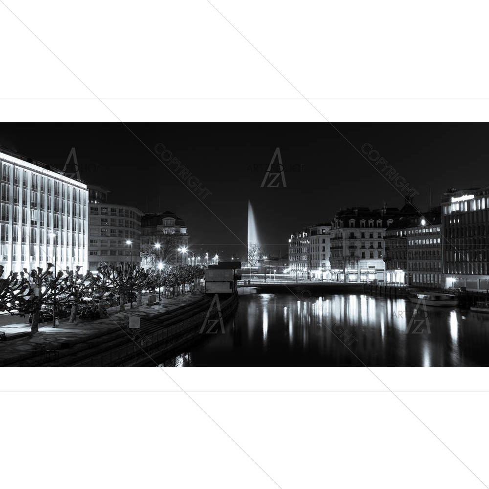 Geneva Skyline, Switzerland — custom-size art design 5000957