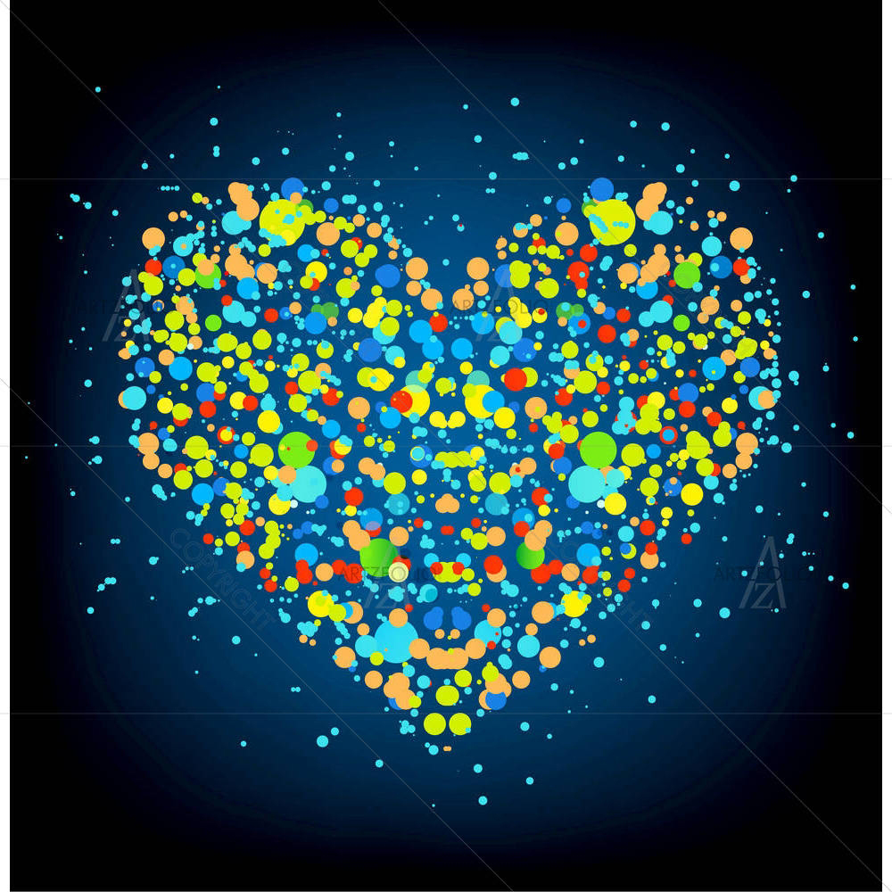 Colorful Heart — custom-size art design 5000964