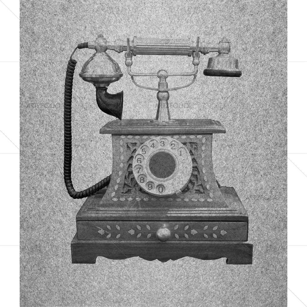 Retro Telephone — custom-size art design 5000977