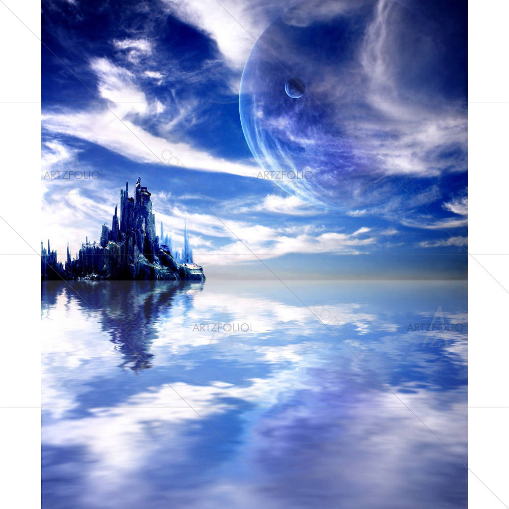 Landscape In Fantasy Planet D2 — custom-size art design 5000984