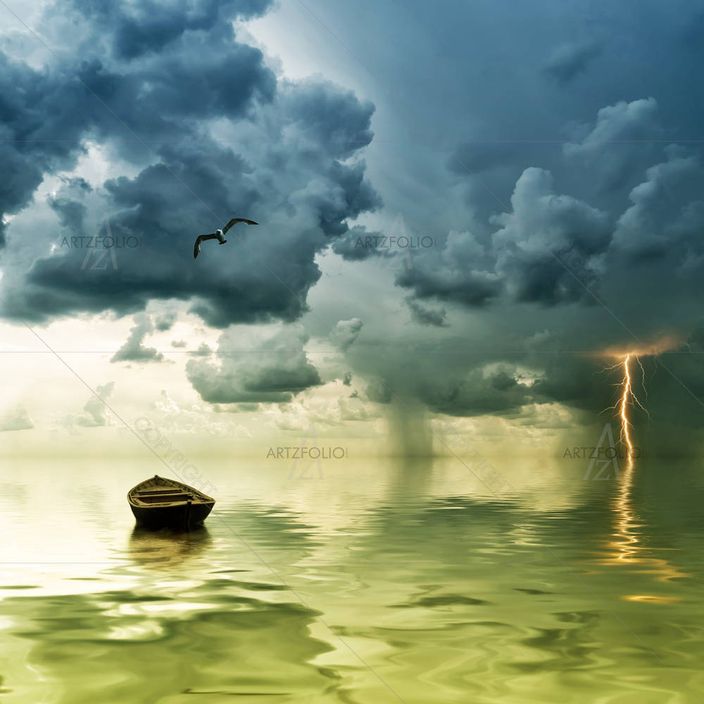 Lonely Old Boat — custom-size art design 5000989