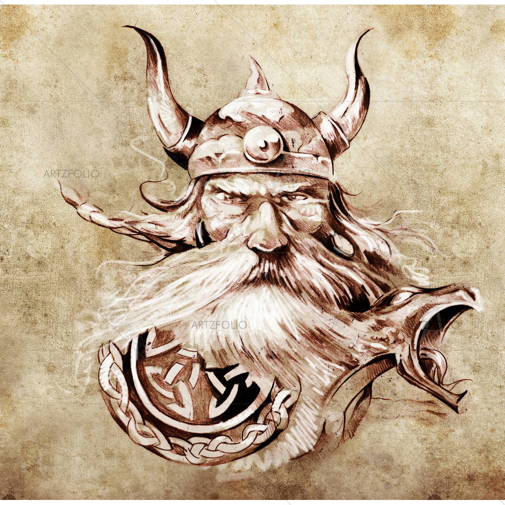 Viking Warrior — American custom art by ArtzFolio