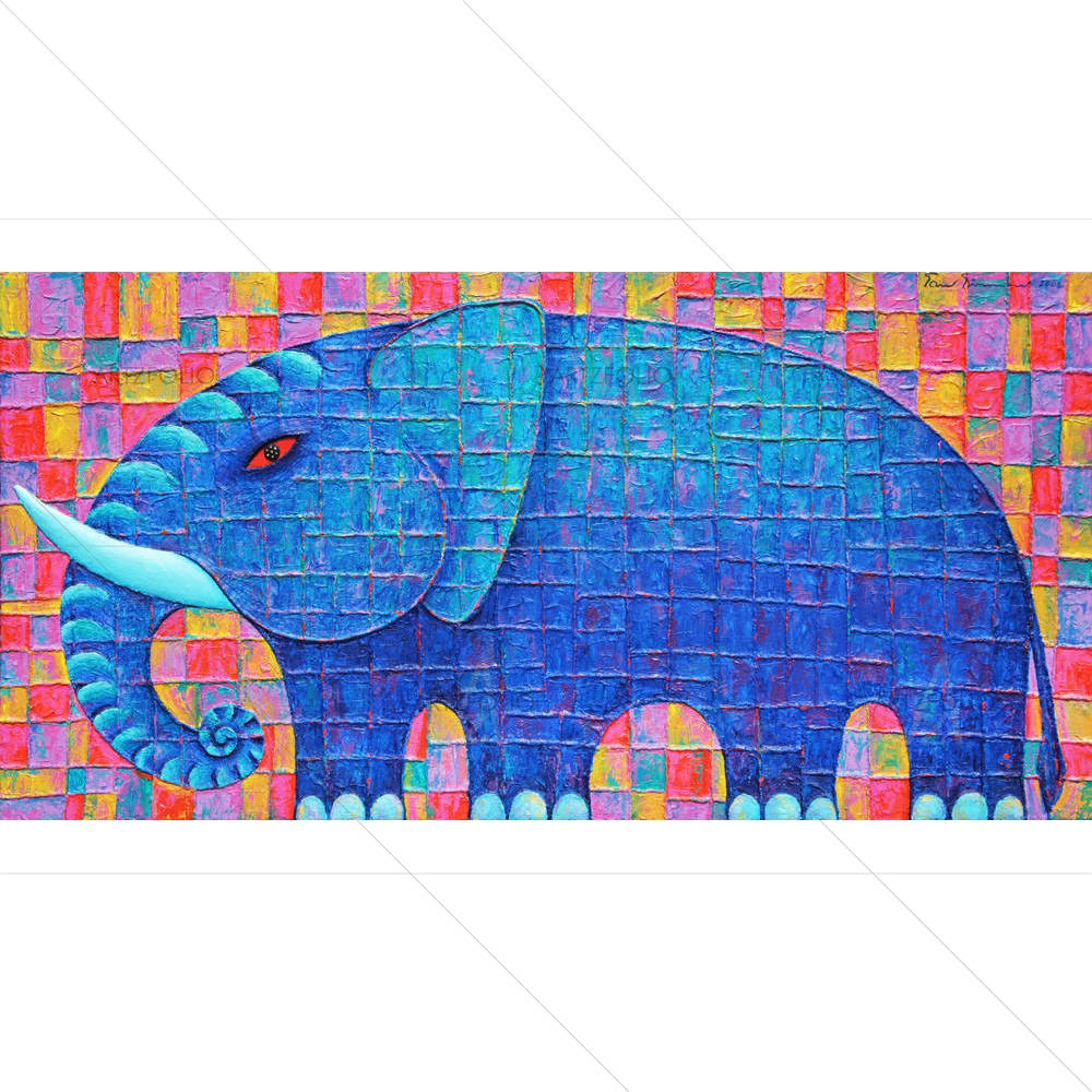 Blue Elephant D1 — custom-size art design 5001005