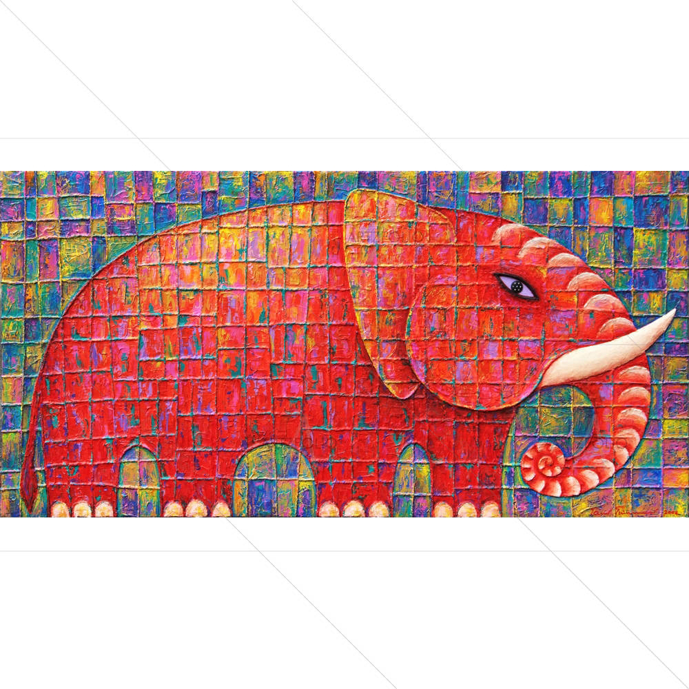 Red Elephant D1 — Abstract custom art by ArtzFolio