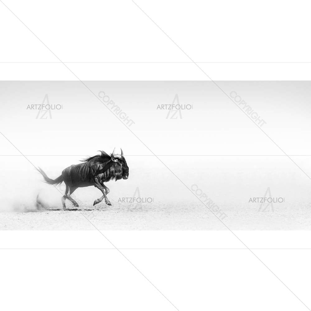 Blue Wildebeest In The Desert — custom-size art design 5001012
