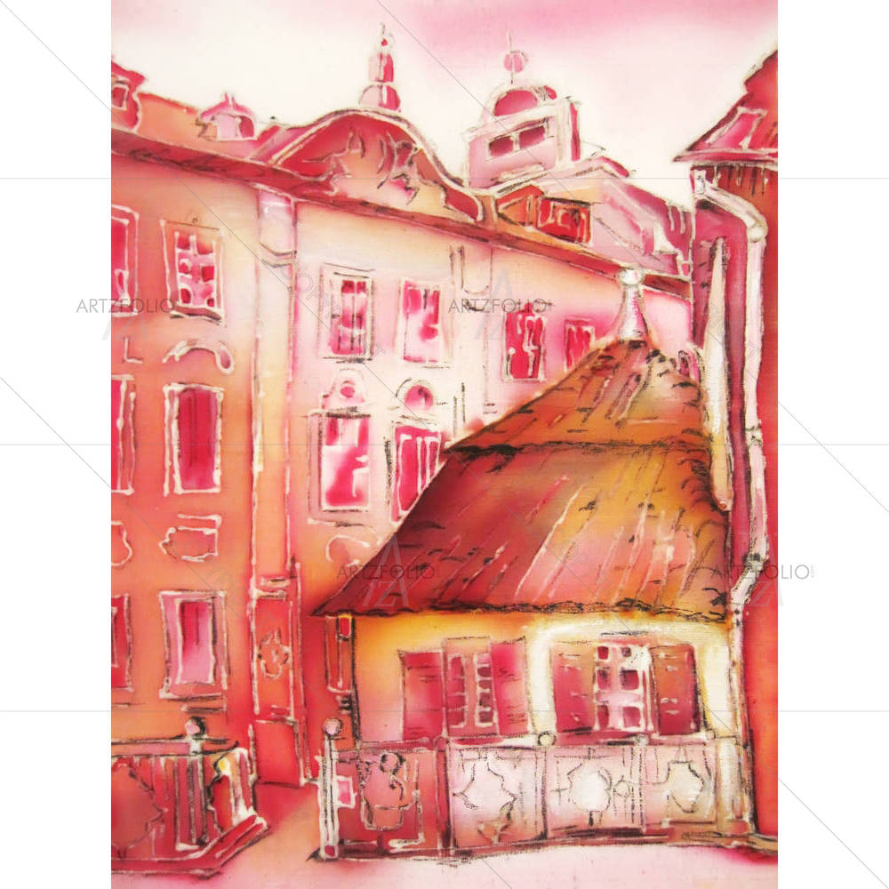European City Street Romantic Light — Architecture custom art by ArtzFolio