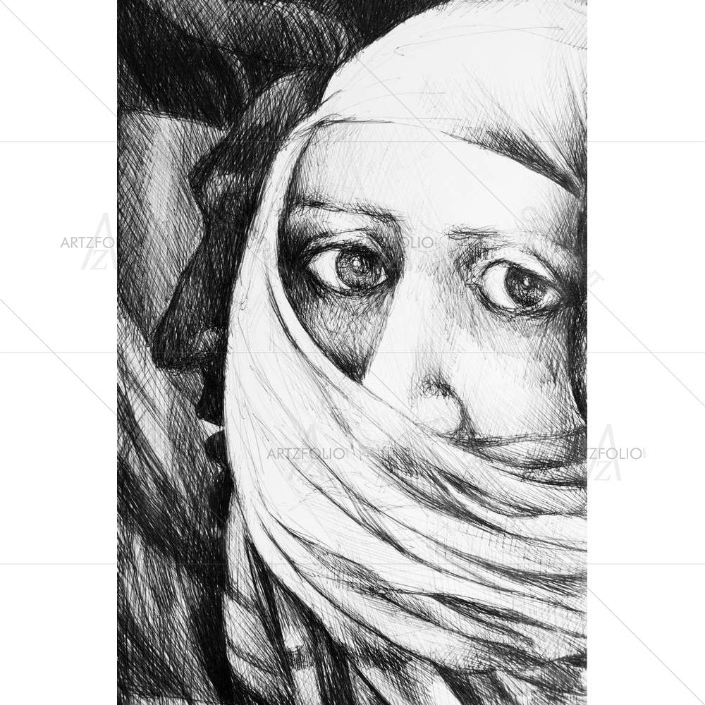 Arab Woman with Burkha — Cities custom art by ArtzFolio