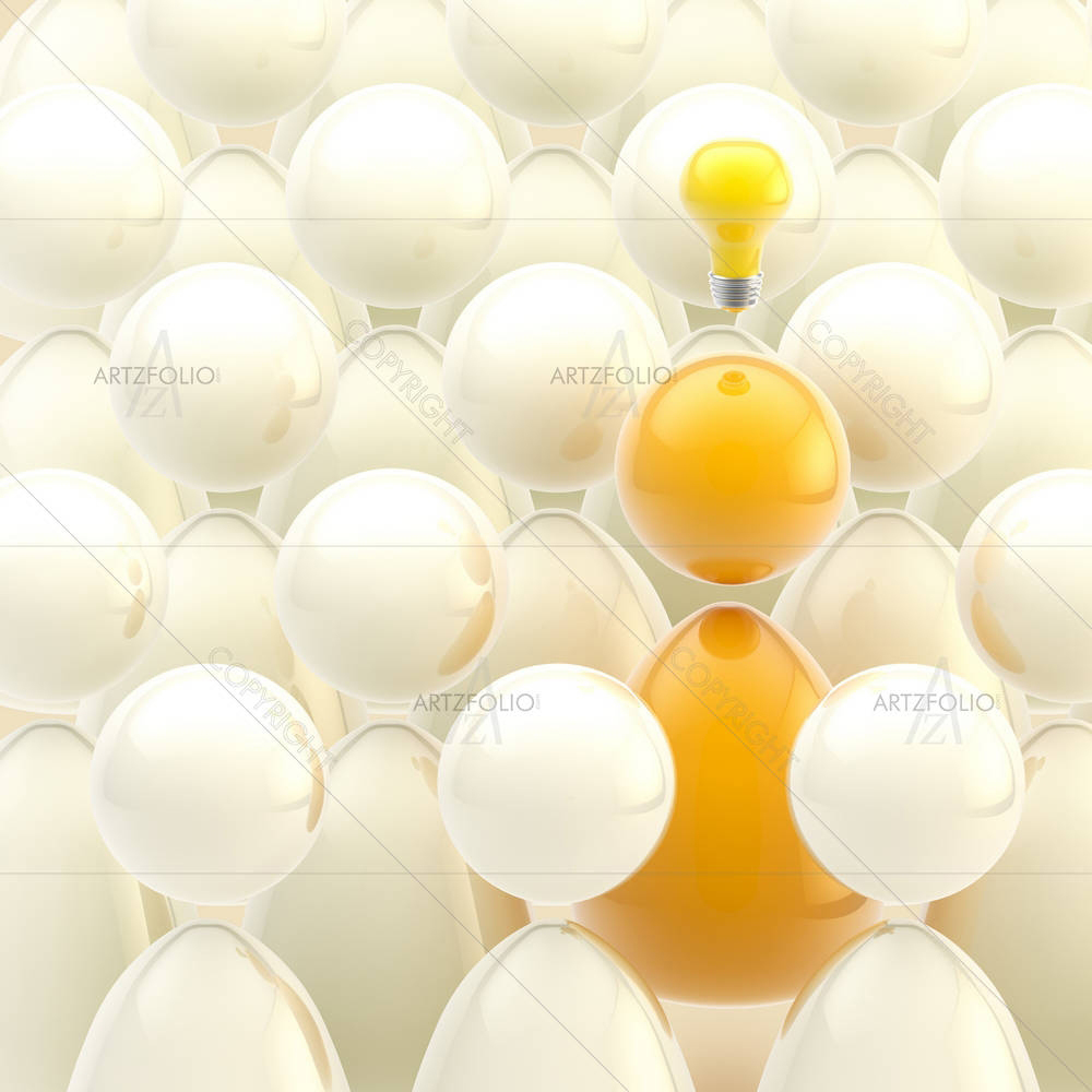 Generating Ideas One Bright Mind In A Crowd — Business art