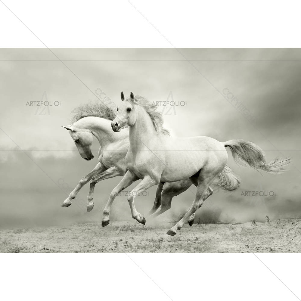 Horses In Summer — Nature custom art by ArtzFolio