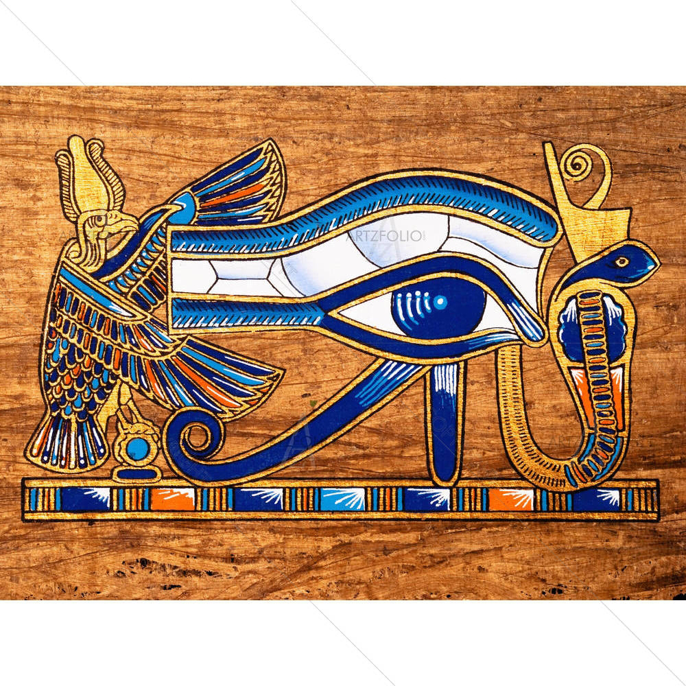 Egyptian Papyrus Depicting The Horus Eye — African art