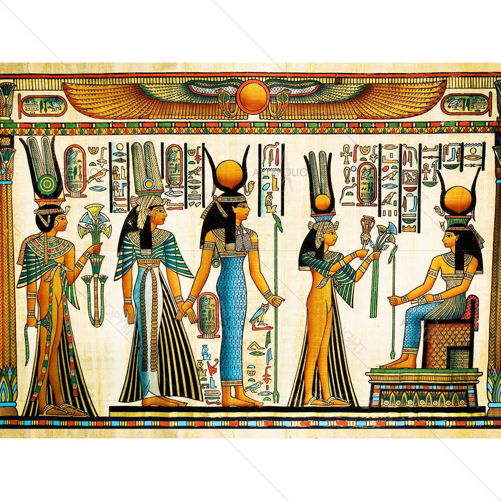 Egyptian Queen Nefertari Making An Offering To Isis D2 — custom-size art design 5001057