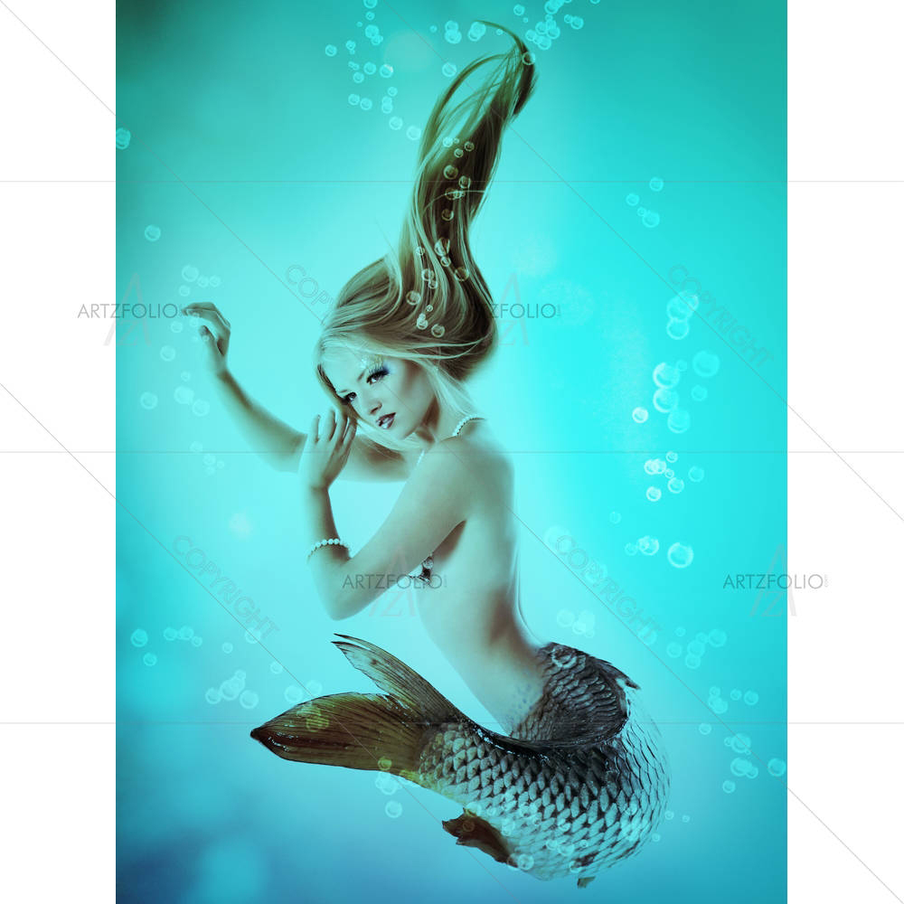 Mermaid Beautiful Magic Underwater Mythology D1 — custom-size art design 5001058