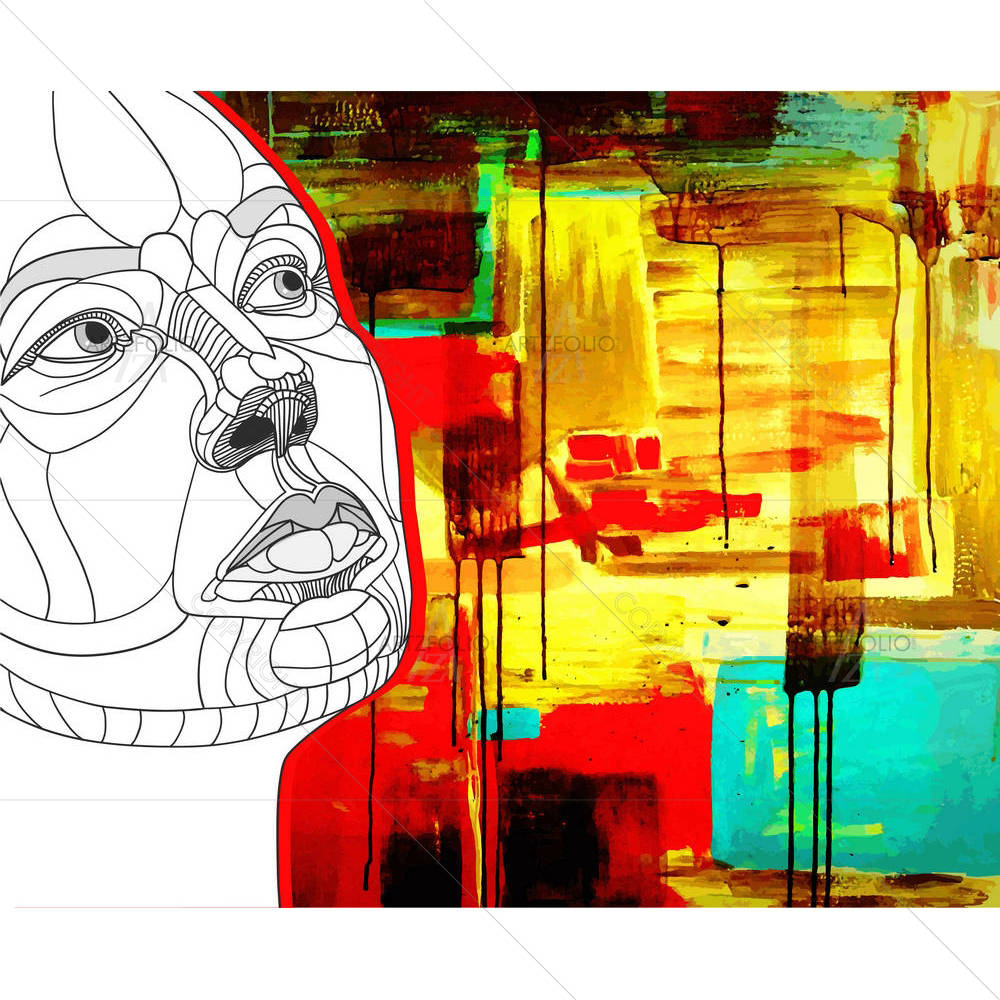 Woman Portrait D3 — custom-size art design 5001064
