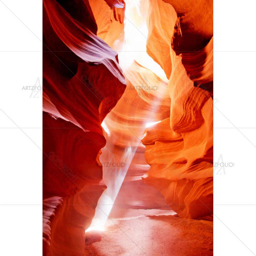 Sun Rays Inside A Cave At The Grand Canyon — Others Sun custom art by ArtzFolio